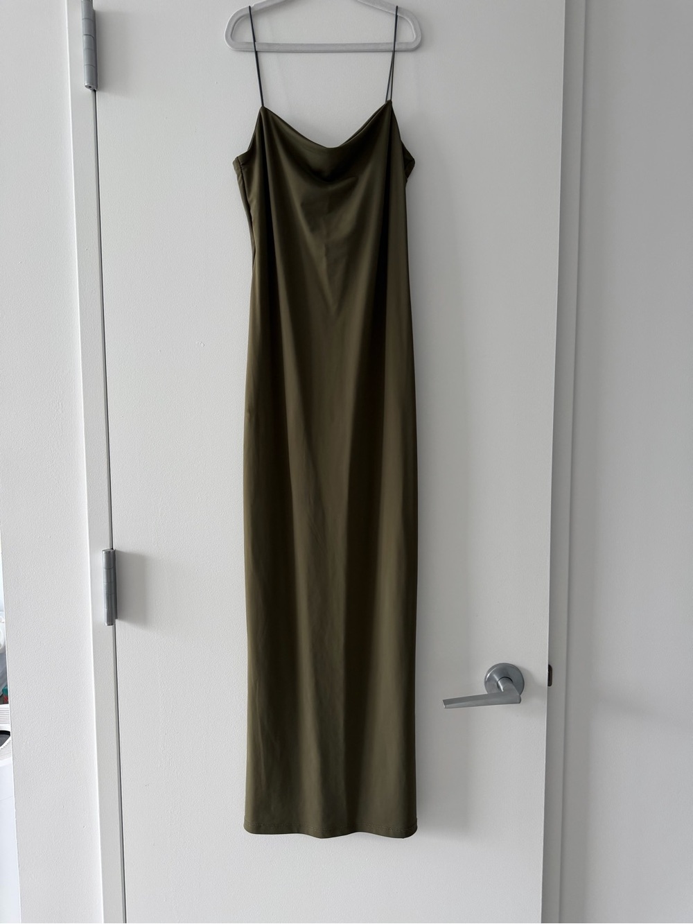 Zara Olive Green Slip Midi Dress